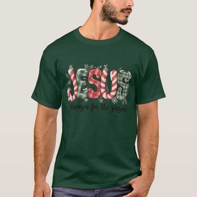 T-shirt Jesus Is The Reason For The Season Christian Faith (Devant)