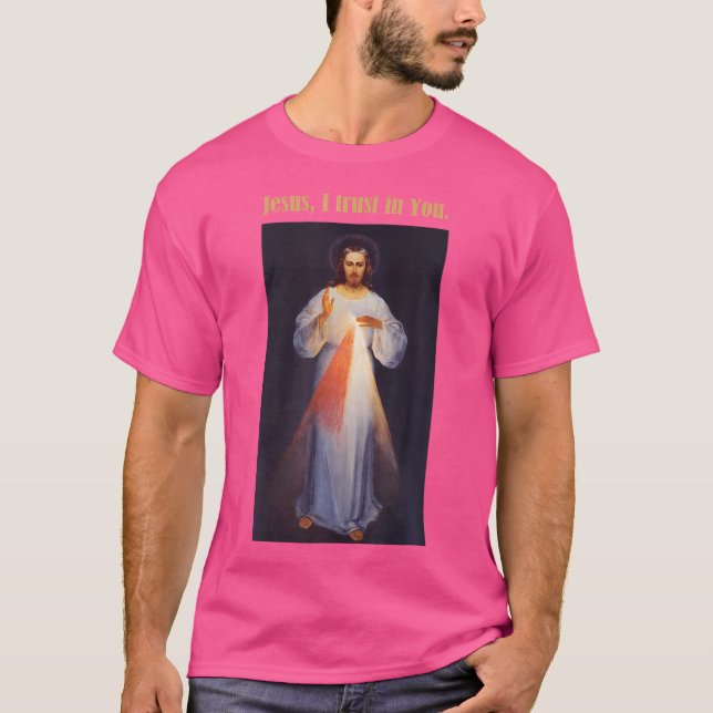 T-shirt Jésus J'Ai Confiance En Toi La Miséricorde Divine (Devant)