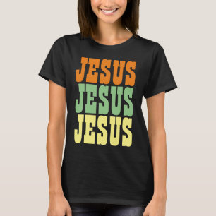 T-SHIRT JESUS JESUS JESUS TYPOGRAPHIE