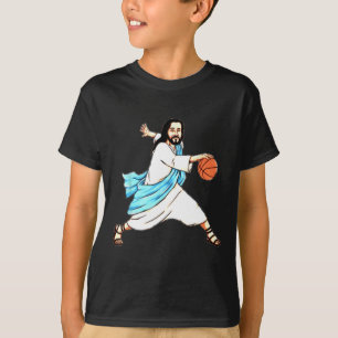 T-shirt Jésus Jouer Basket Fun Noël