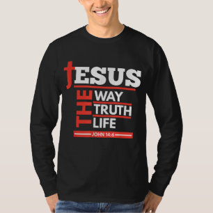 T-shirt Jésus La Voie Vérité Jean 146 Esprit chrétien