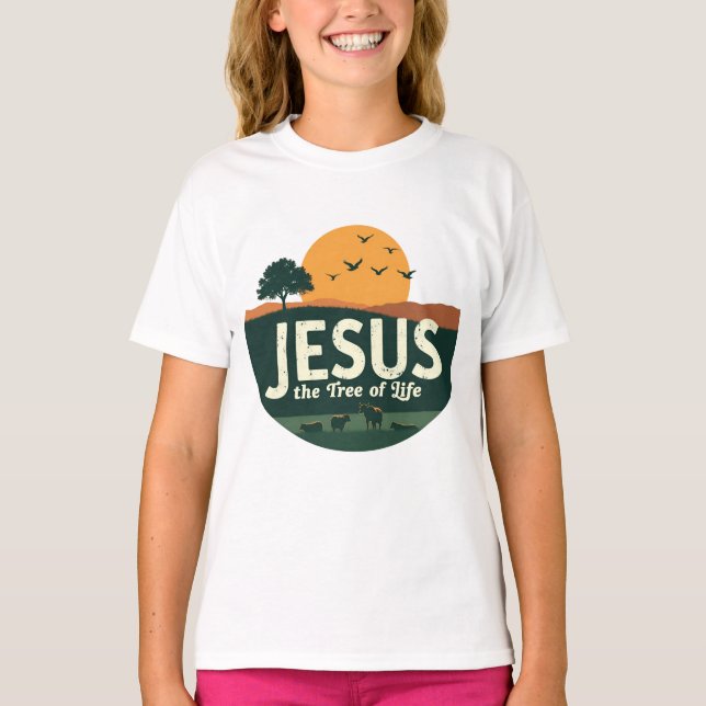T-shirt Jésus : L'arbre de vie (Devant)