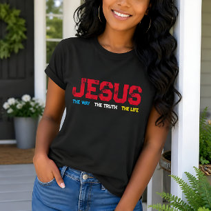 T-shirt Jésus Le Chemin La Vérité La Vie Grunge
