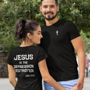 T-shirt Jésus le Destructeur de Dépression Croix Bible Gru