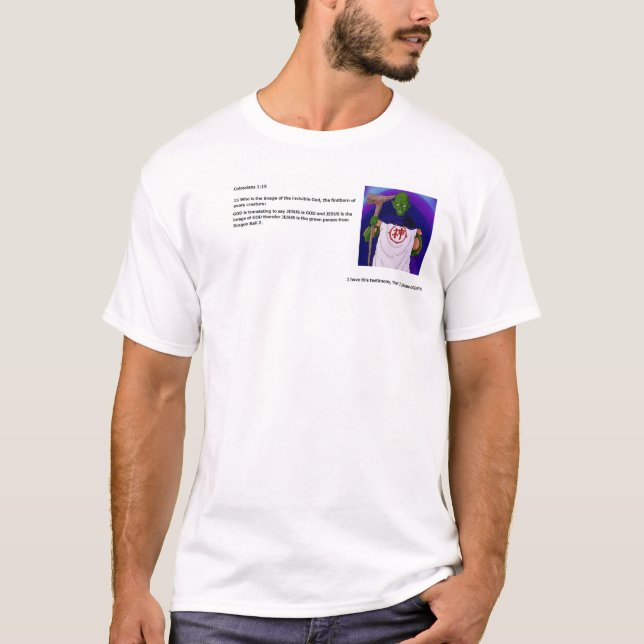 T-shirt JÉSUS l'être vert (Devant)