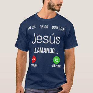 T-shirt Jésus llamando Jésus appelle chrétien espagnol