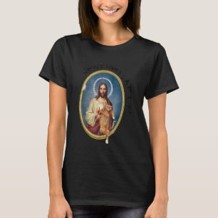 T-shirt Jesus Love Chat Mème Jésus Chat