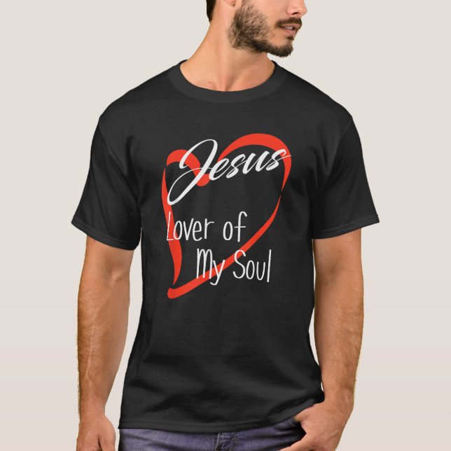 T-shirt Jésus Lover de Mon Âme (Devant)