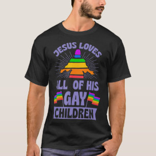 T-shirt Jesus Loves All of His Gay Children Christian LGBT