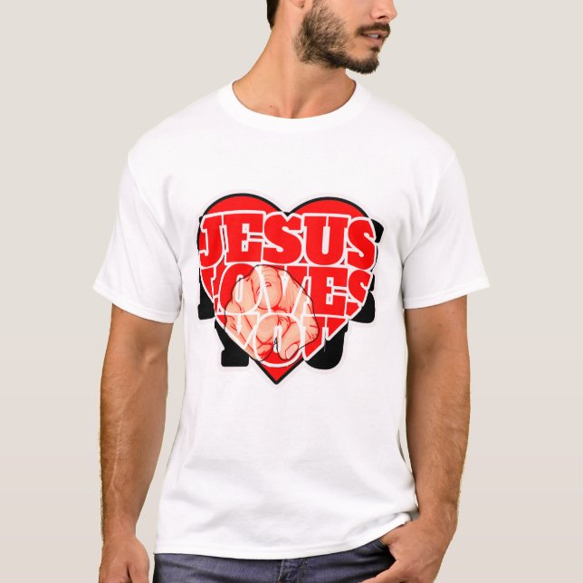 T-shirt Jesus Loves You Christian | Inspirational Faith (Devant)