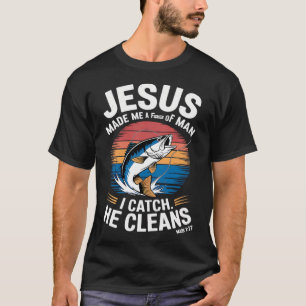 T-shirt Jésus M'a Fait Pêcheur D'Homme Chrétien J'Aime Pêc