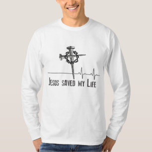 T-shirt Jésus M'A Sauvé La Vie. Couronne d'épines, et Nail