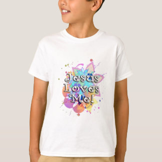 T-shirt Jésus m'aime, aquarelle en pastel