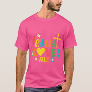 T-shirt Jésus m'aime Croix chrétienne Pâques