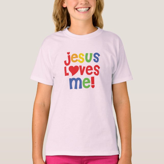 T-shirt jésus m'aime ! (t-shirt pour jeunes) (Devant)