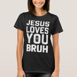 T-shirt Jésus minimaliste Je t'aime Frangin Drôle de chrét