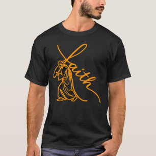 T-shirt Jésus minimaliste portant la croix de la foi chrét