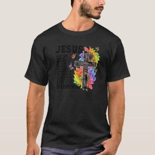 T-shirt Jésus Mon Dieu Mon Seigneur Mon Sauveur Croix Fleu