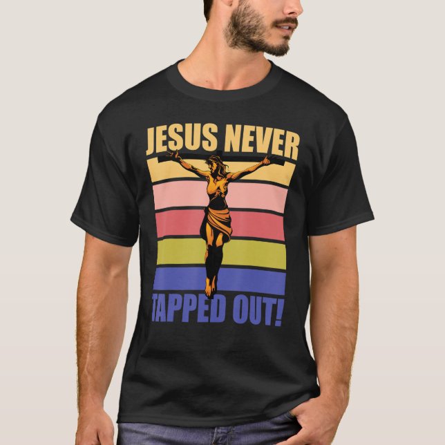 T-shirt Jésus n'a jamais tappé (Devant)