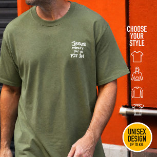 T-shirt Jésus n'a pas essayé de s'intégrer Graffiti Grunge