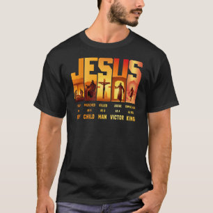 T-shirt jésus né comme un bébé prêché comme un enfant tué 