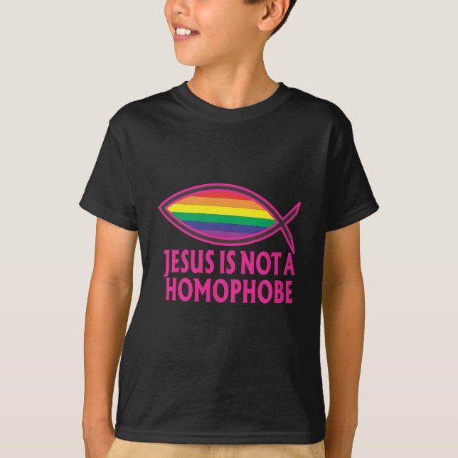 T-shirt Jésus n'est pas un homophobe (Devant)