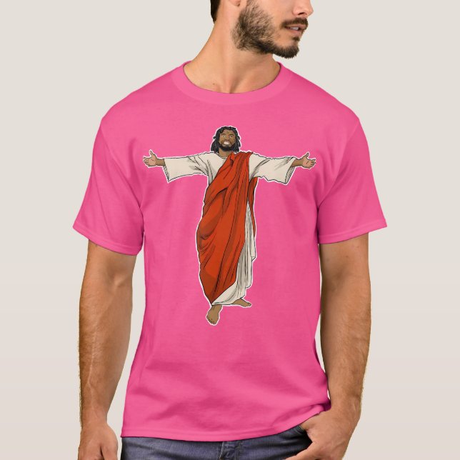 T-shirt Jésus noir (Devant)