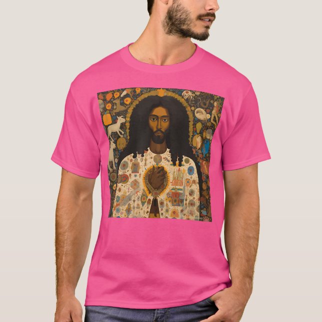 T-shirt Jésus noir (Devant)