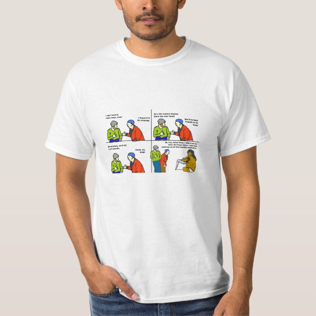 T-shirt Jésus, nous devons parler : Hilarious Tee - shirts (Devant)