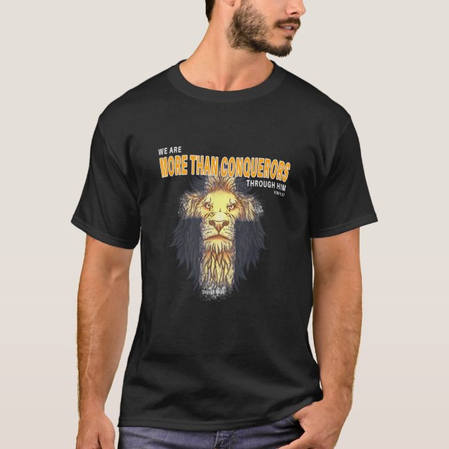 T-shirt Jésus Nous Sommes Plus Que Des Conquérants Tee (Devant)