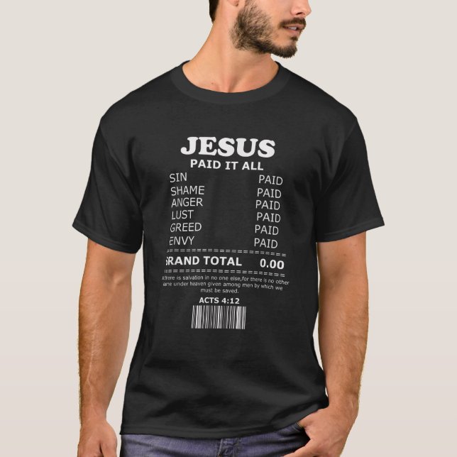 T-shirt Jésus Paid (Devant)