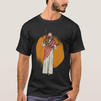 T-shirt Jesus Playing Bagpipes - Bagpipe Scottish Music