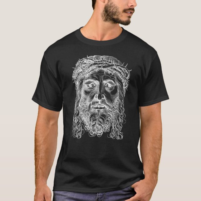 T-shirt Jésus Portant Une Couronne D'Eaux Christian T. (Devant)