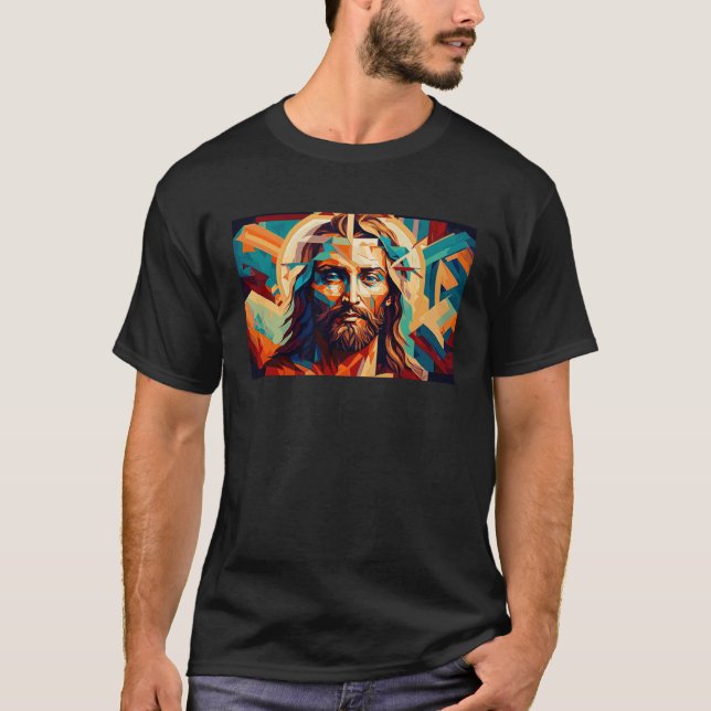 T-shirt Jésus Portrait Seigneur chrétien christianisme Chr (Devant)