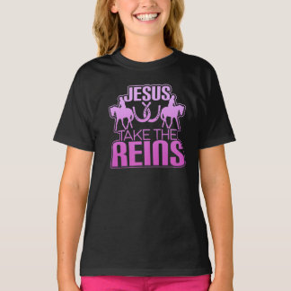 T-shirt Jésus Prends Les Reins Cool Race Horse TT-