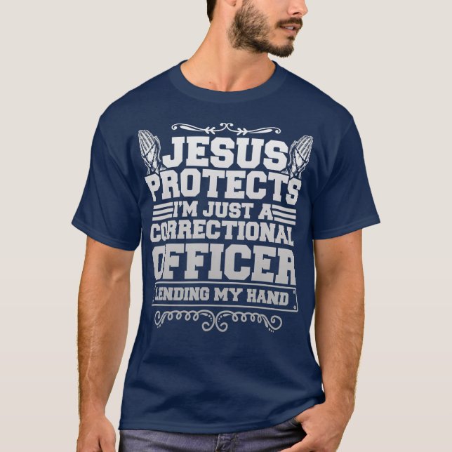 T-shirt Jésus protège la messagerie instantanée juste un a (Devant)