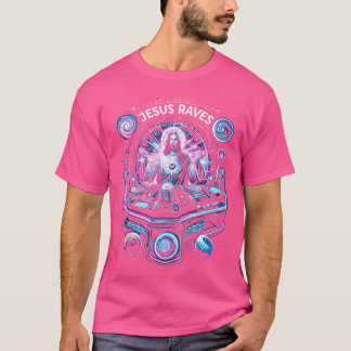 T-shirt Jésus Raves Divin Christian Techno Dj