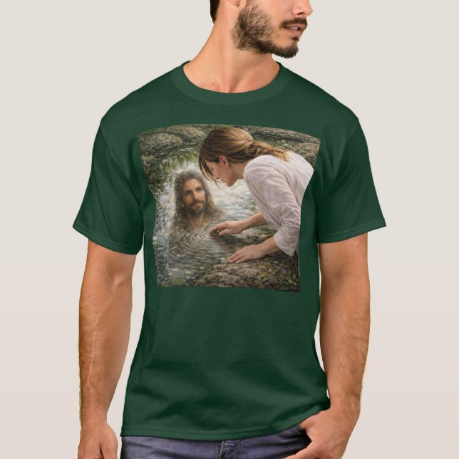 T-Shirt Jésus regardant en arrière (Devant)