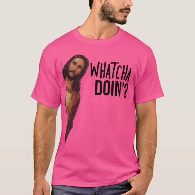 T-shirt Jésus regarde mème (Devant)