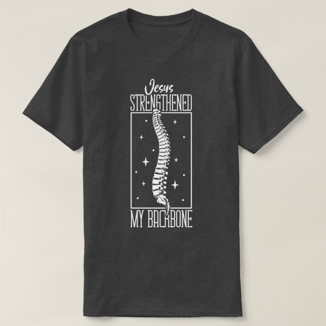 T-shirt Jésus renforce ma chirurgie vertébrale (Design devant)