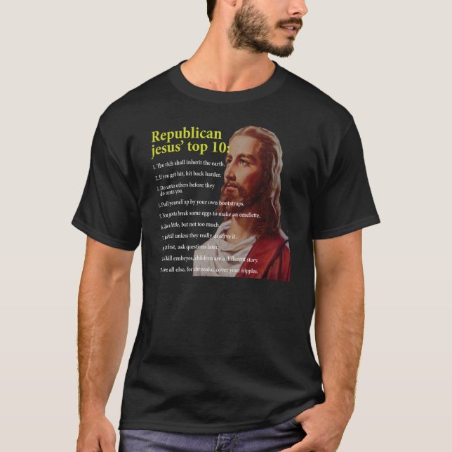 T-shirt Jésus républicain (Devant)