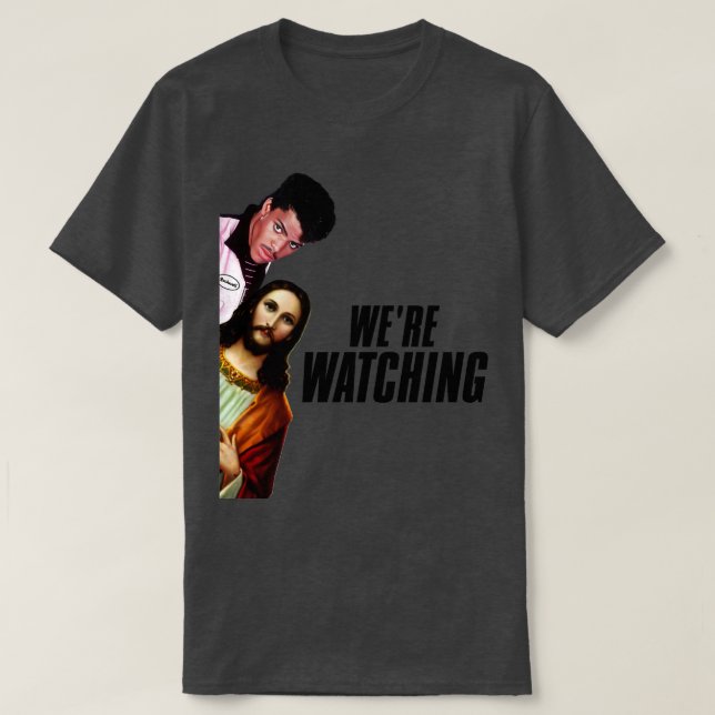 T-shirt Jésus Rockwell regarde (Design devant)