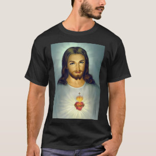 T-shirt Jésus Sacré Coeur Divin Miséricorde chrétienne rom