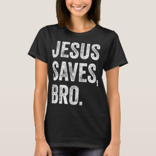 T-shirt Jésus Sauve Bro Christian Femmes Hommes Enfants Fi