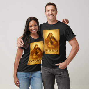 T-shirt Jésus sauve des cadeaux chrétiens uniques  Chrétie