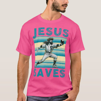 T-shirt Jésus Sauve Jésus Jouant Au Baseball Jésus Jouant 
