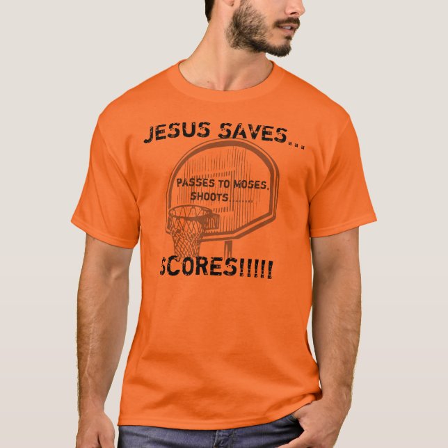 T-shirt Jésus sauve - le basket-ball T des hommes (Devant)