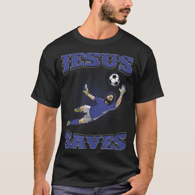 T-shirt Jésus Sauve Le Football T  (Devant)