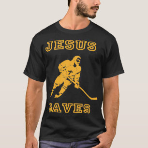 T-shirt Jésus sauve le hockey