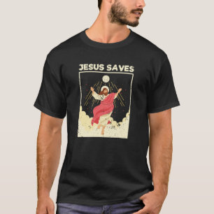 T-shirt Jésus sauve le joueur de volley-ball Christ verset